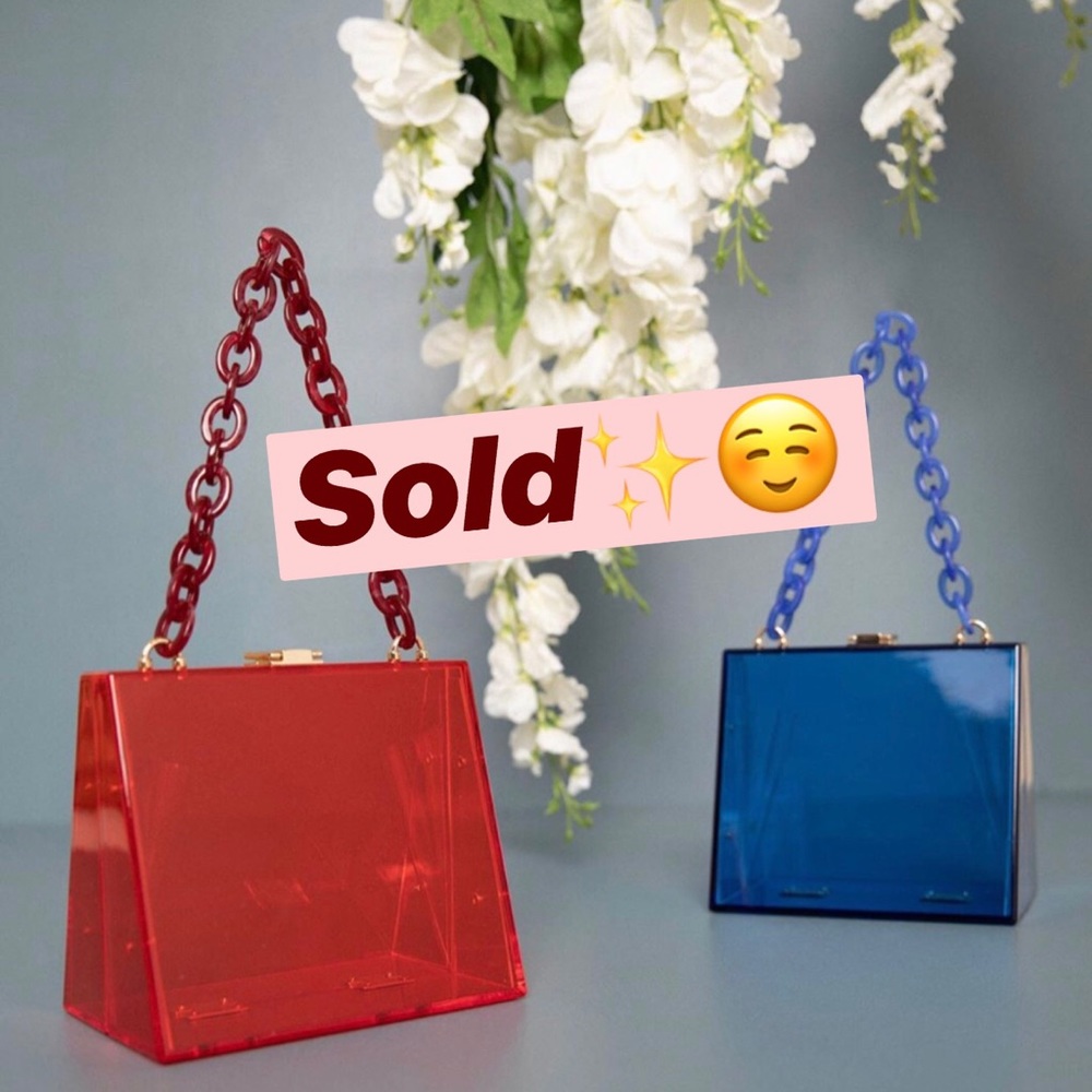 Transparent Resin Bag in Royal Blue💙